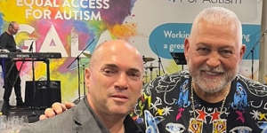 Harry Korras (left) with Mick Gatto.