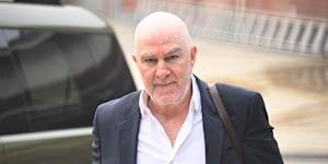 Carlton CEO Graham Wright arrives at Princes Park on Tuesday as news emerges of Michael Voss’ resignation as senior coach.