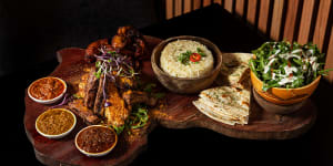 The suya platter is a Melbourne version of a Ghanaian street-food grill.