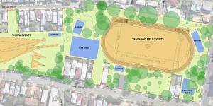 Plans for the Raymond Park Olympic warm-up facility at East Brisbane.