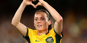 Olympic qualifier as it happened:Matildas’ Paris berth secured after 10-0 onslaught