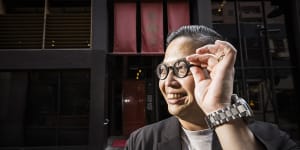 Lee Ho Fook owner-chef Victor Liong outside his favourite Melbourne restaurant,Flower Drum.