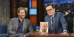 Prince Harry went on The Late Show with Stephen Colbert for his final interview promoting Spare.