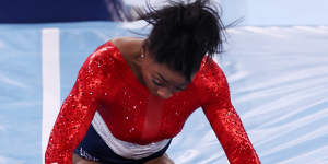 Simone Biles pulled out of her Amanar vault in mid-air,leading to a stumble on landing and a low score in Tokyo.