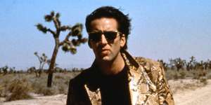Jeremy loves Nicolas Cage’s look in Wild at Heart. The snakeskin jacket is from the actor’s own wardrobe. 