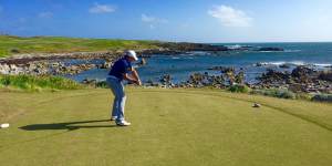Each tee-off at Ocean Dunes and Cape Wickham requires a deft touch across some of King Island's most rugged coastline.