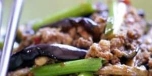 Chinese spicy eggplant
