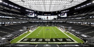 Allegiant Stadium in Las Vegas,home of the NFL’s Raiders,has a capacity of 65,000.