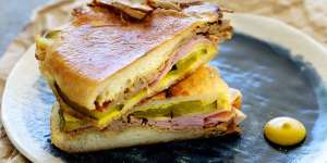 The ultimate dude food:Cuban sandwich.