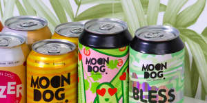 A selection of Moon Dog beers and seltzers.