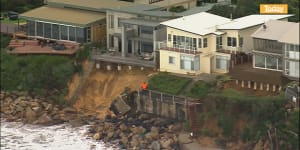 Wild weather leaves NSW homes at risk of'structural collapse due to beach erosion'