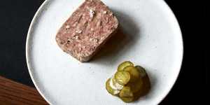 Pork,fennel and vermouth terrine.