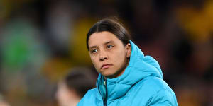Sam Kerr again sat on the sidelines in Australia’s group-stage loss to Nigeria.