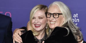 Actor Kirsten Dunst and director Jane Campion at a screening of The Power of the Dog.