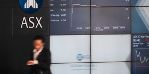 The ASX 200 index fell from 7548 points before 2.30pm to 7501 points,meaning shares were down 0.5 per cent.