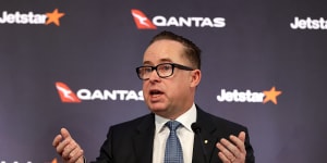 Qantas boss Alan Joyce says the airline has seen a “significant improvement” in performance in the last three months.