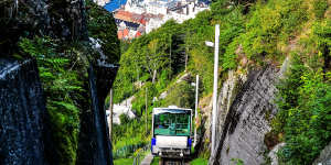 Ride the funicular for outrageously scenic lofty peaks.