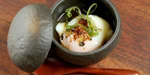 Onsen tomago:slow-poached egg.