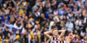 Collingwood's Adam Treloar is left to contemplate what might have been.