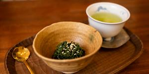 Gyokuro is a premium Japanese green tea which is served in vintage teaware at Ms. Cattea. 