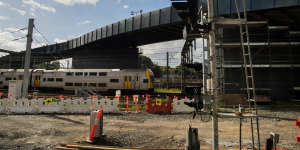 A new bridge has been built over the train lines to connect Regent Street to a rail yard at Central. 