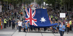 The 2017 Australia Day Parade in Melbourne.