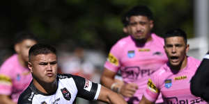 Josh Schuster in action for Blacktown in the NSW Cup on Saturday.