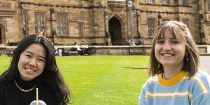 The University of Sydney undergraduate students Skylir Chang and Heike Arendt.