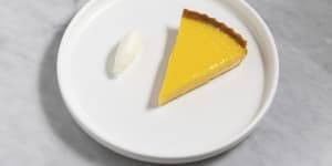 The go-to dish:Lemon tart is gently set and packs a mouth-puckering acid punch.