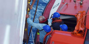 'It was panic stations':Cruise ship rescues Australians from liferaft off New Caledonia