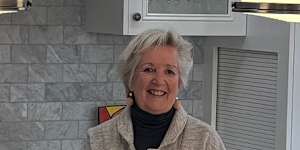 Jane Caro in the kitchen of her new house.