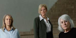 The trio who uncovered the alleged frauds of Annalouise Spence:Katy Lloyd Jones (left),Marnie Edwards and Judith Neilson (right).