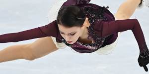 Anna Shcherbakova en route to the gold medal in the women’s free skating.