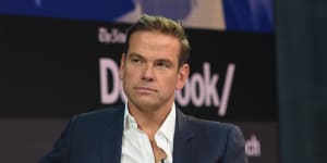 Lachlan Murdoch was speaking in public for the first time since the case ended and Fox fired its most popular anchor,Tucker Carlson.