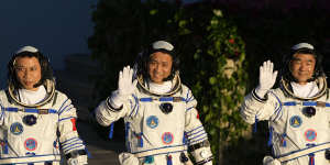 Chinese astronauts prepare to be the first on the nation’s new orbiting space station.