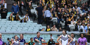 Ross Lyon won't bridge excuses for rout by savage Tigers