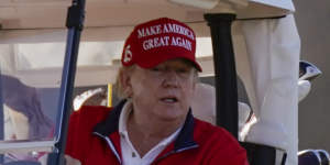 Donald Trump at the Trump National Golf Club in Sterling,Virginia,in 2020.