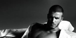 David Beckham in an advertisement for Armani underwear. Photo courtesy of Giorgio Armani.
