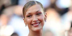 Bella Hadid in delicate lace on the Cannes Film Festival red carpet,May 20.