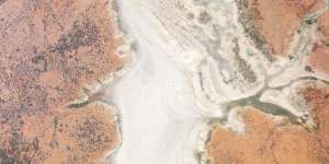 A salt lake near Queensland’s Culgoa Floodplain National Park as seen by a Planet Labs satellite. 