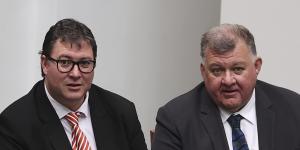 Nationals MP George Christensen and crossbench MP Craig Kelly.