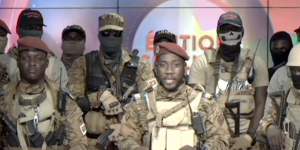 Army officers appear on TV to declare a new coup in Burkina Faso