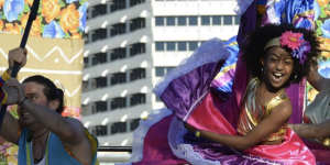 Tsehay Hawkins at Darling Harbour Fiesta in 2014 when she was 9 years old.