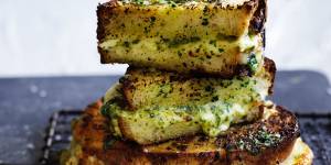 When garlic bread meets toasted cheese sandwich.