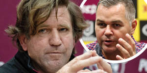 Des Hasler and (inset) Anthony Seibold. 