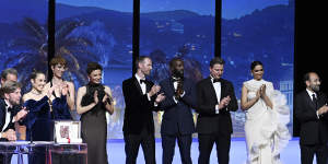 Director Ruben Ostlund is awarded the Palm d’Or Award for the movie Triangle of Sadness.