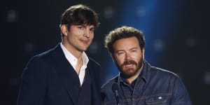 Ashton Kutcher (left) and Danny Masterson at the CMT Music Awards in 2017.