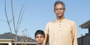 Vinu Shankar Ganesun,with son Anirudh,would like developers to be forced to plant trees on new properties.