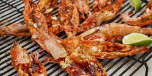Korean barbecue king prawns