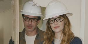 Excruciatingly cringeworthy:Nathan Fielder and Emma Stone in The Curse.